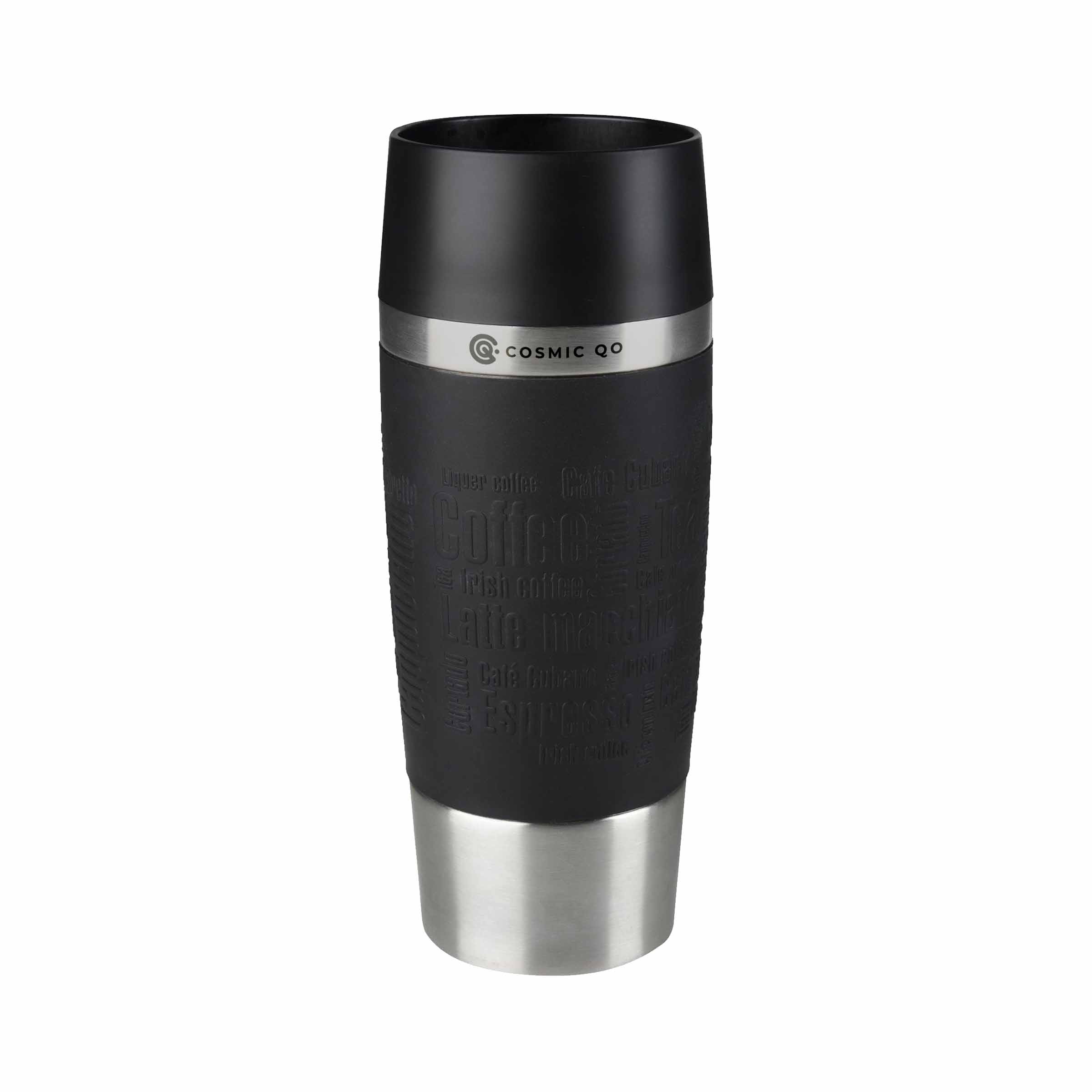 Tefal Travel Mug

Keeps drinks 6 hours warm and 12 hours cold
Dishwasher safe
Volume is 0.36L
Personalisation with an engraving and full colour print