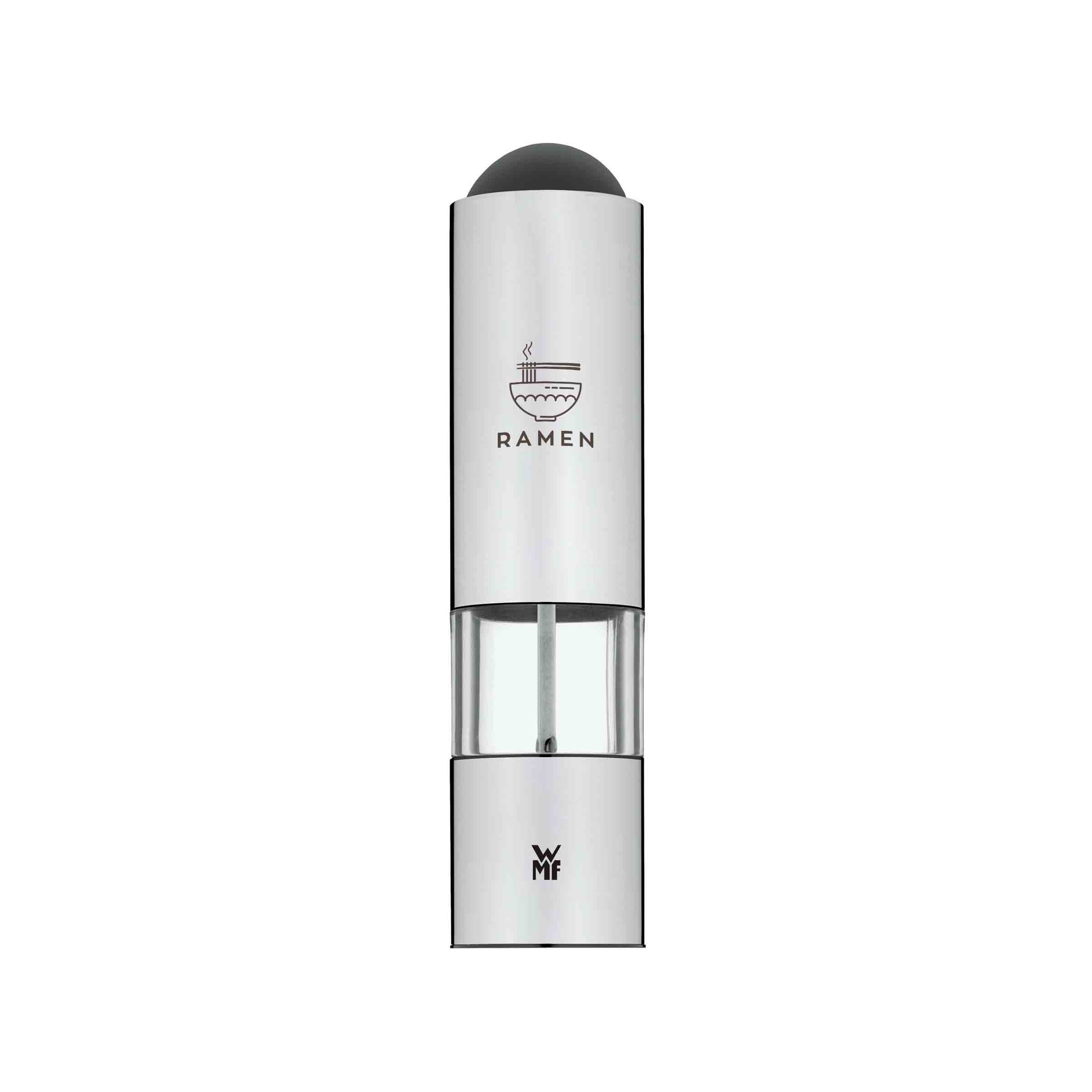 WMF Electric Mill

Adjustable automatic grinding
One-handed use
Integrated light
Made of Cromargan®

Personalisation with an engraving and a sleeve